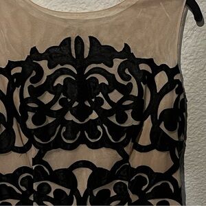 Elegant Black and Cream Dress